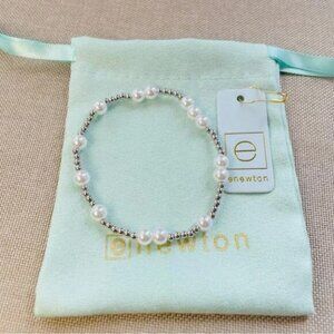 💕Enewton Pearl & Silver Beaded Stretch Bracelet✨